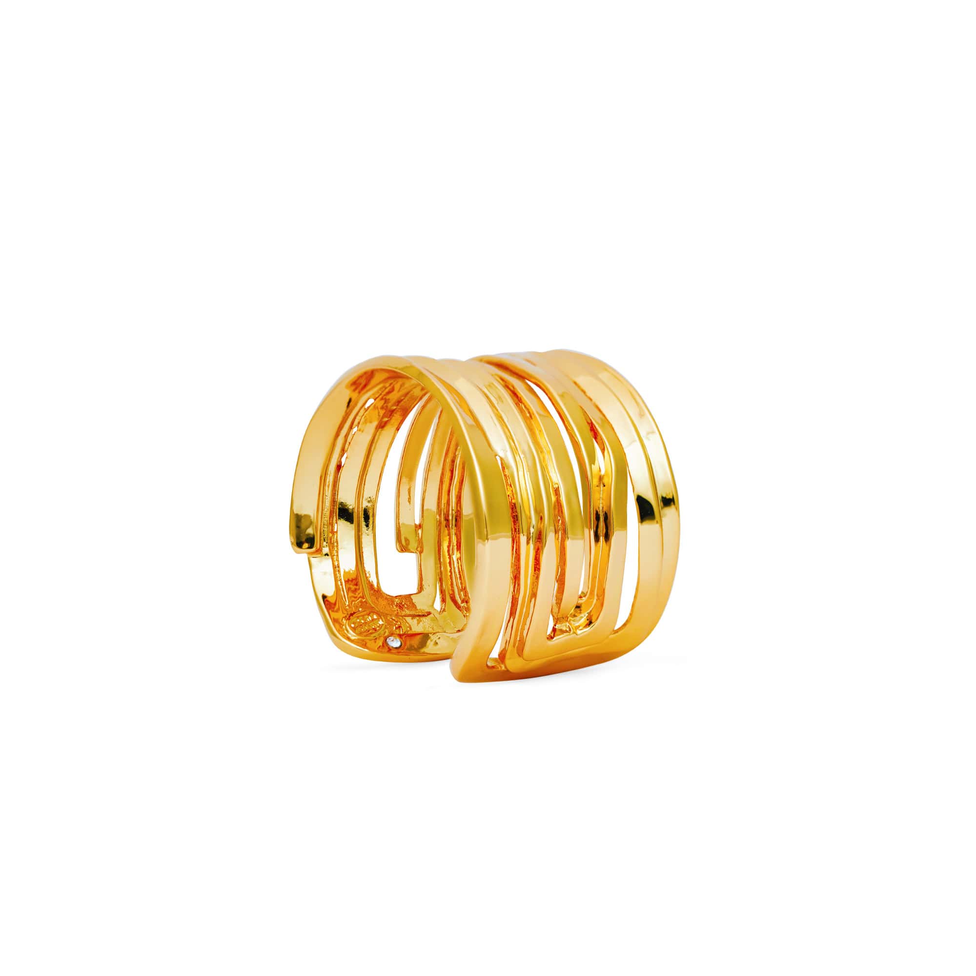 Gold Cuff Bracelet Follow Me