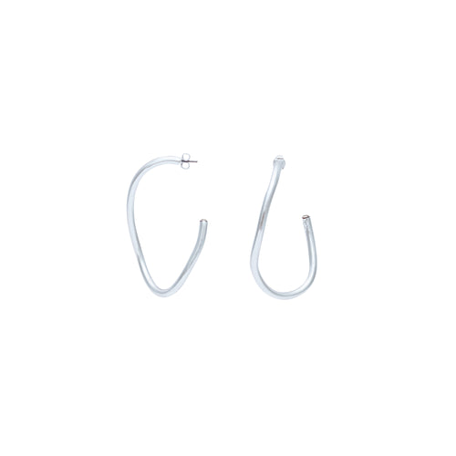 Padmée Silver Pierced Earrings