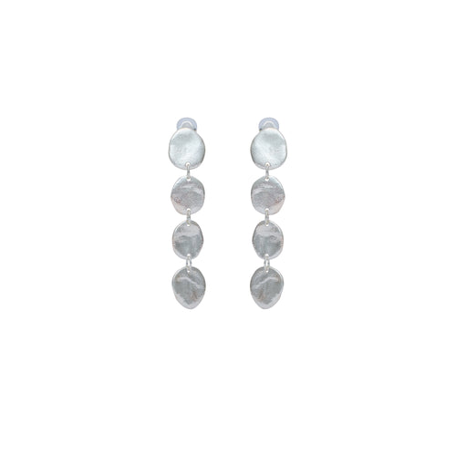 Boucles D'oreilles Clips Argenté Mille Et Une Nuit