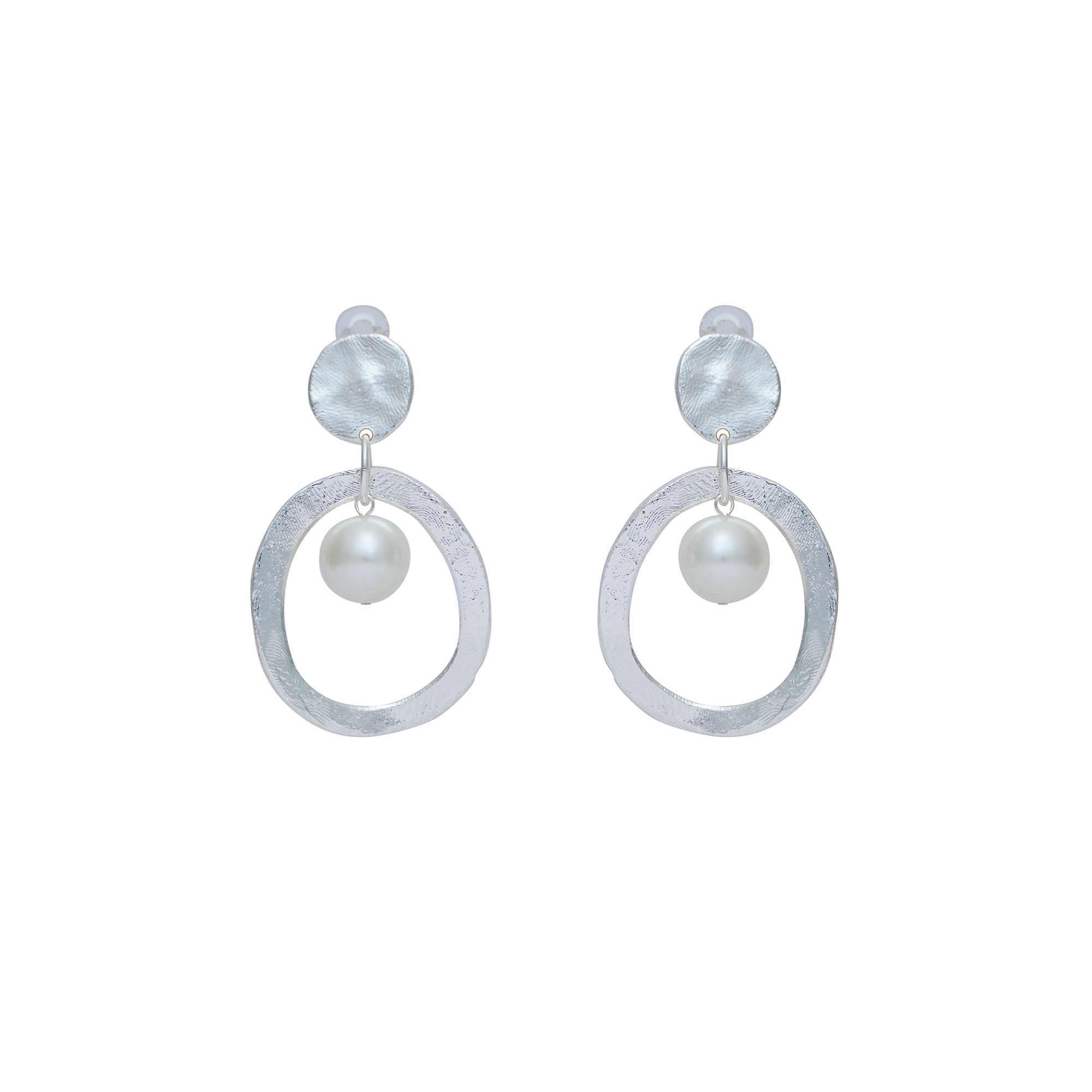Silver Mille et Une Nuit Clip Earrings