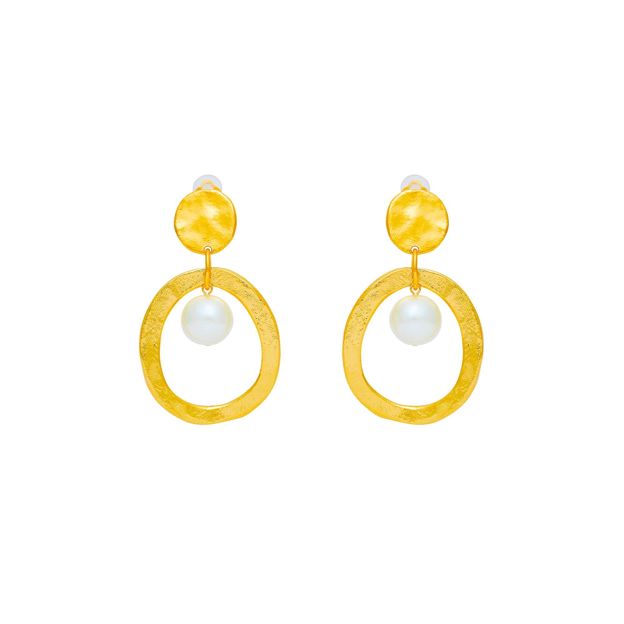 Boucles D'oreilles Clips Doré Mille Et Une Nuit