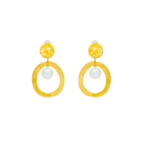 Boucles D'oreilles Clips Doré Mille Et Une Nuit