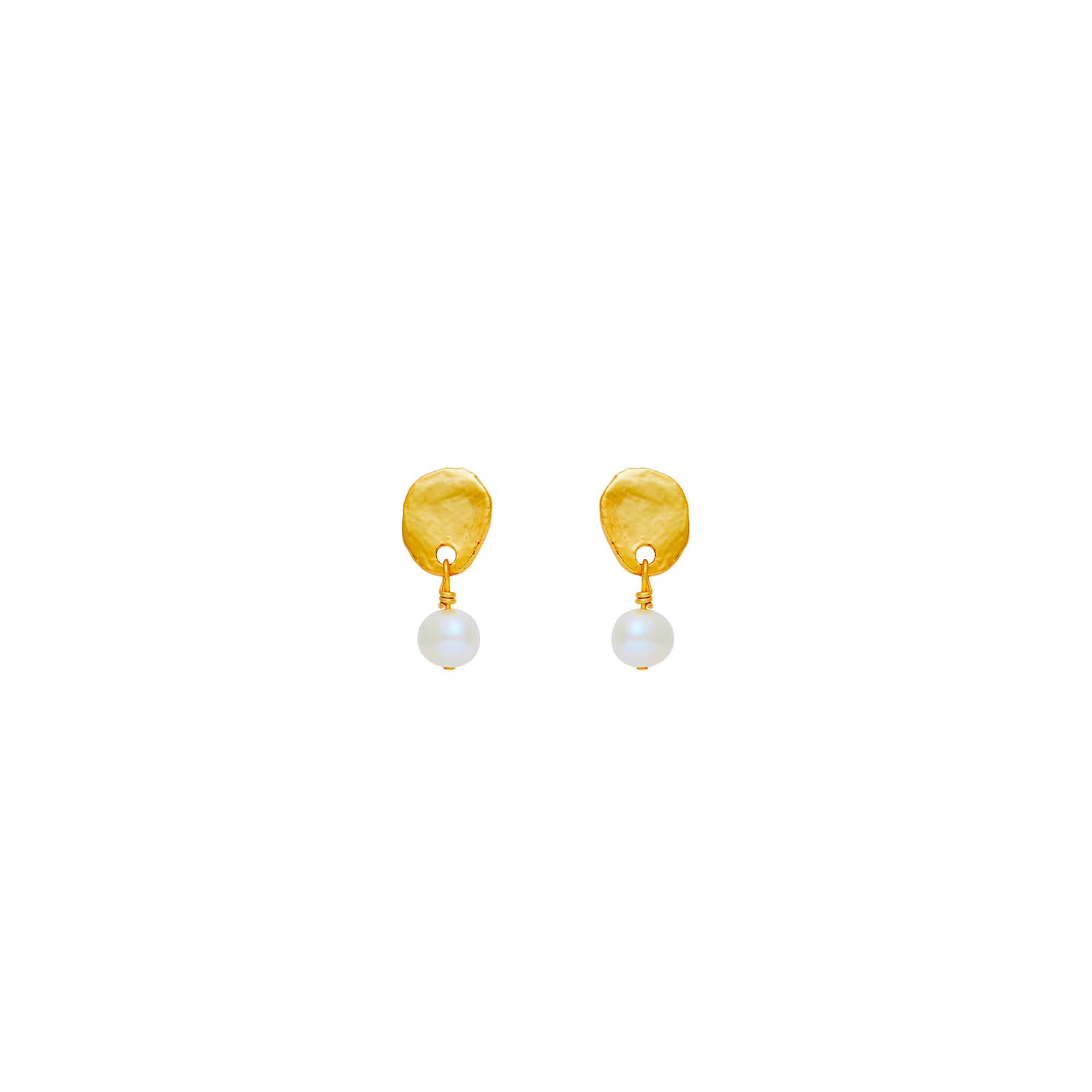 Mille Et Une Nuit Gold Plated Pierced Earrings