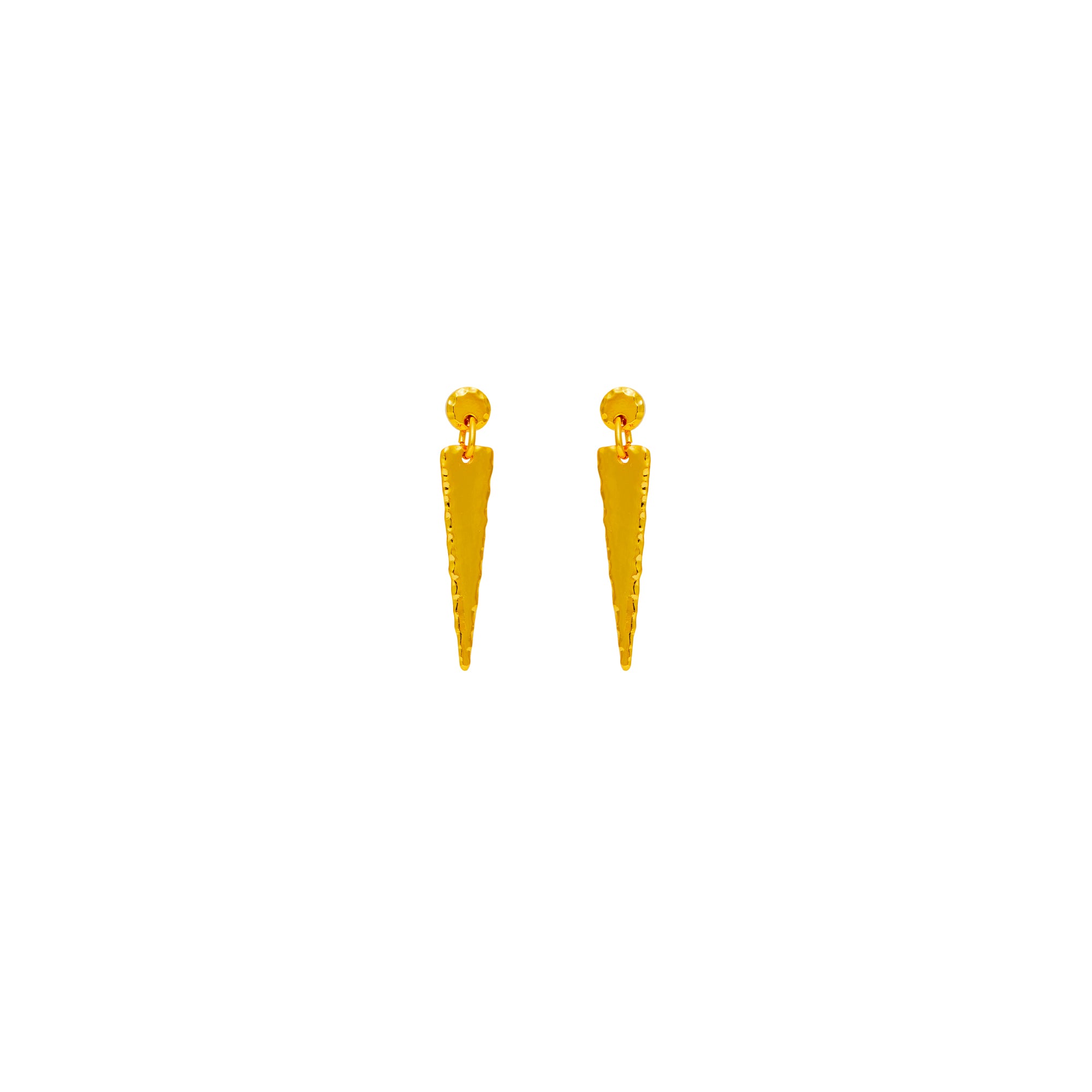 Gold-Plated Pierced Bird Earrings