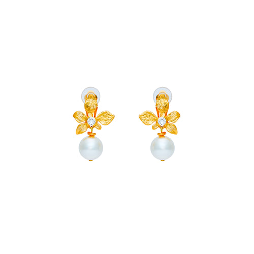 Boucles D'oreilles Clips Doré Végétal