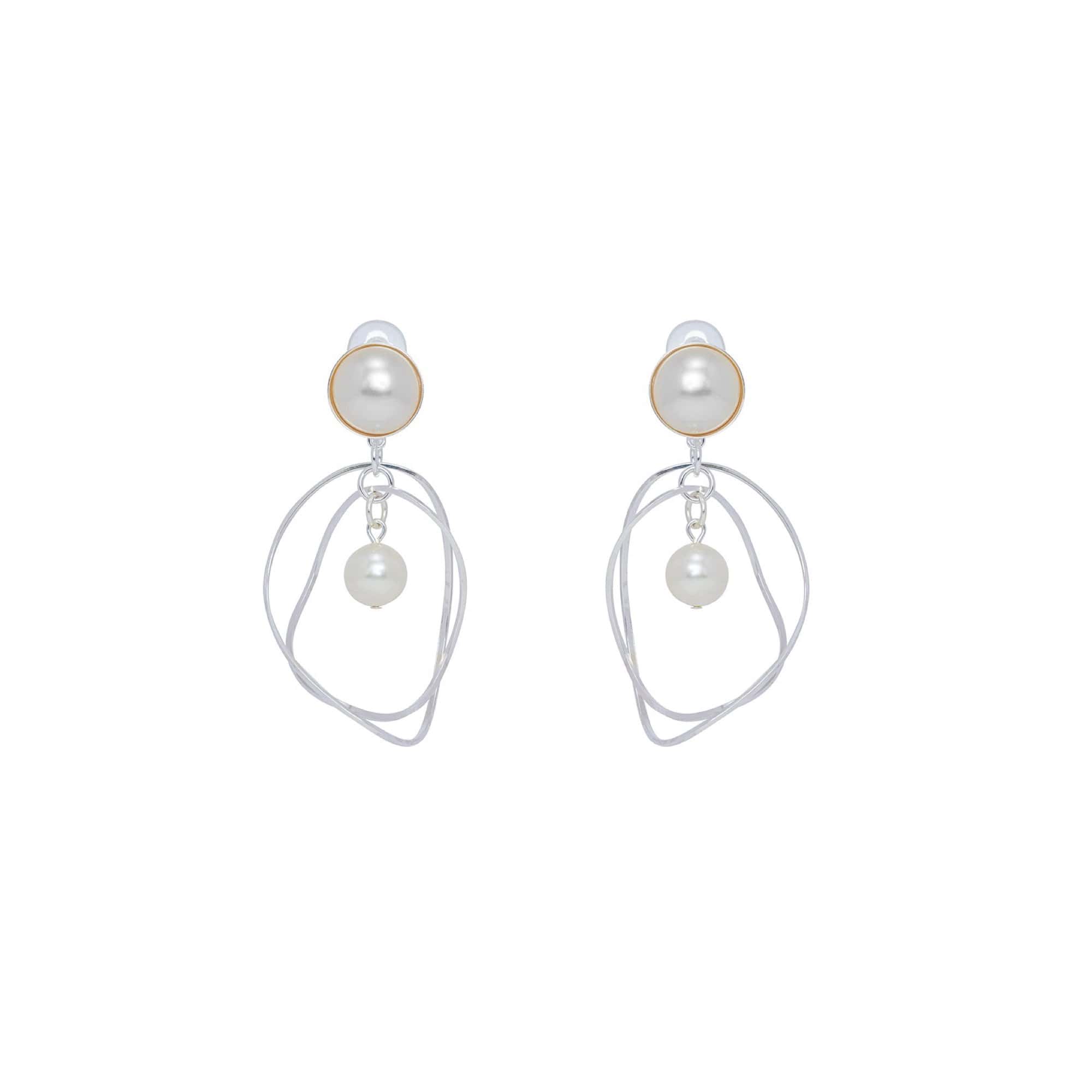 Maitika Silver Clip-on Earrings