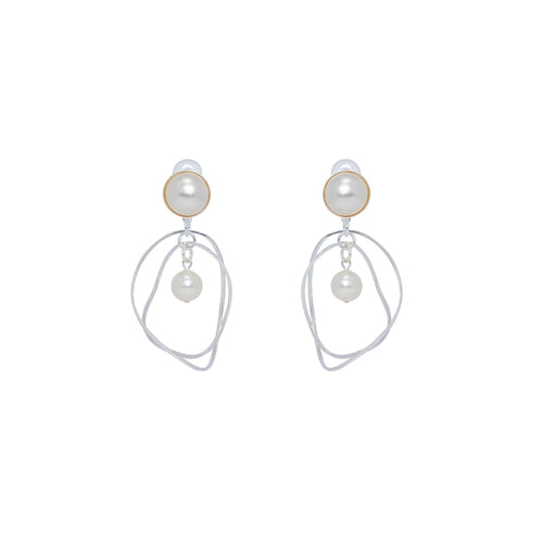Maitika Silver Clip-on Earrings