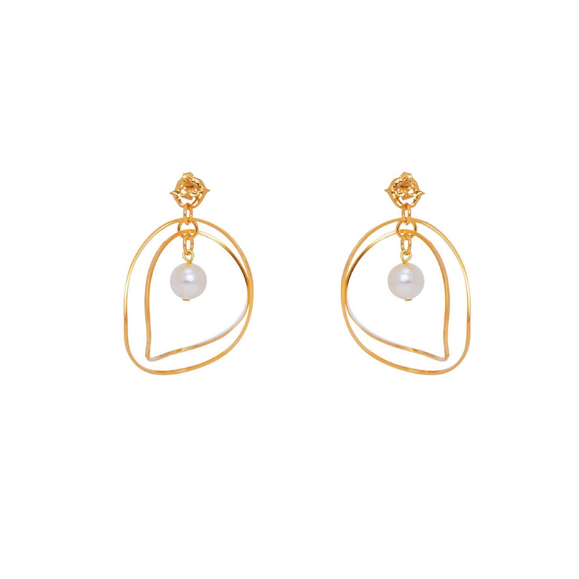 Maitika Gold Plated Pierced Earrings