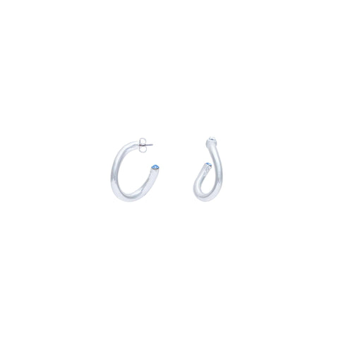 Padmée Silver Pierced Earrings