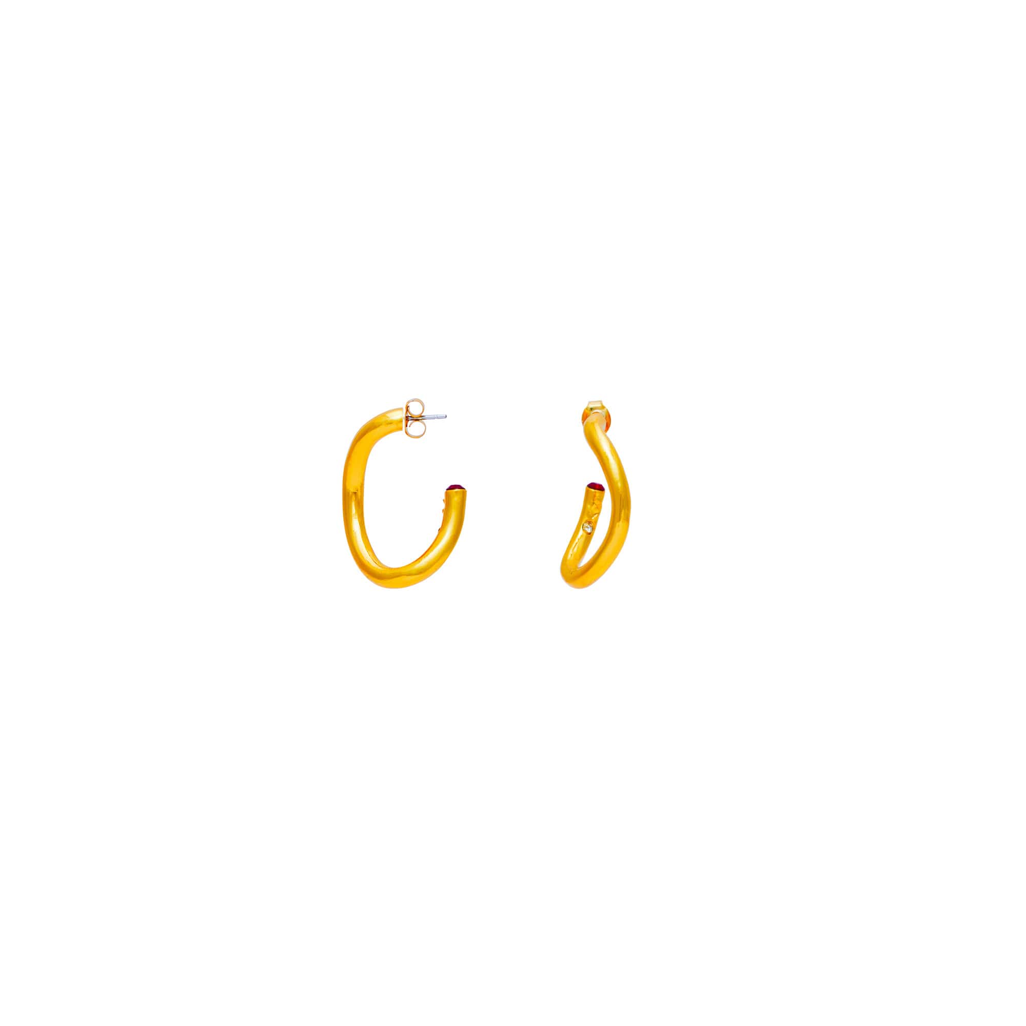Padmée Gold-Plated Pierced Earrings
