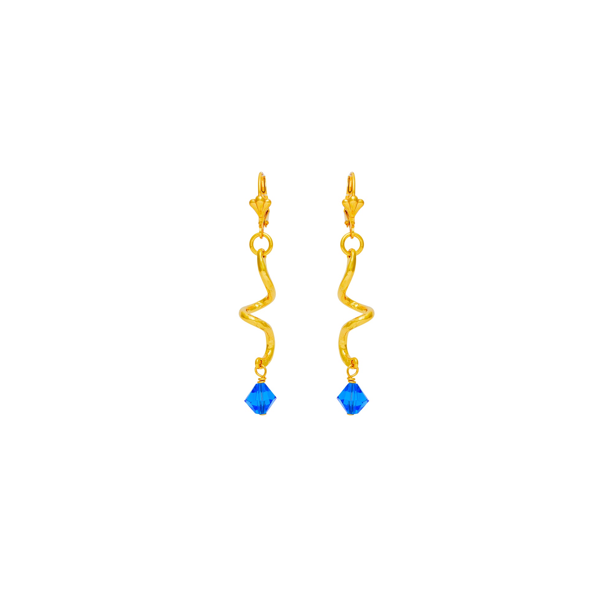 Arabesque Gold Plated Pierced Earrings