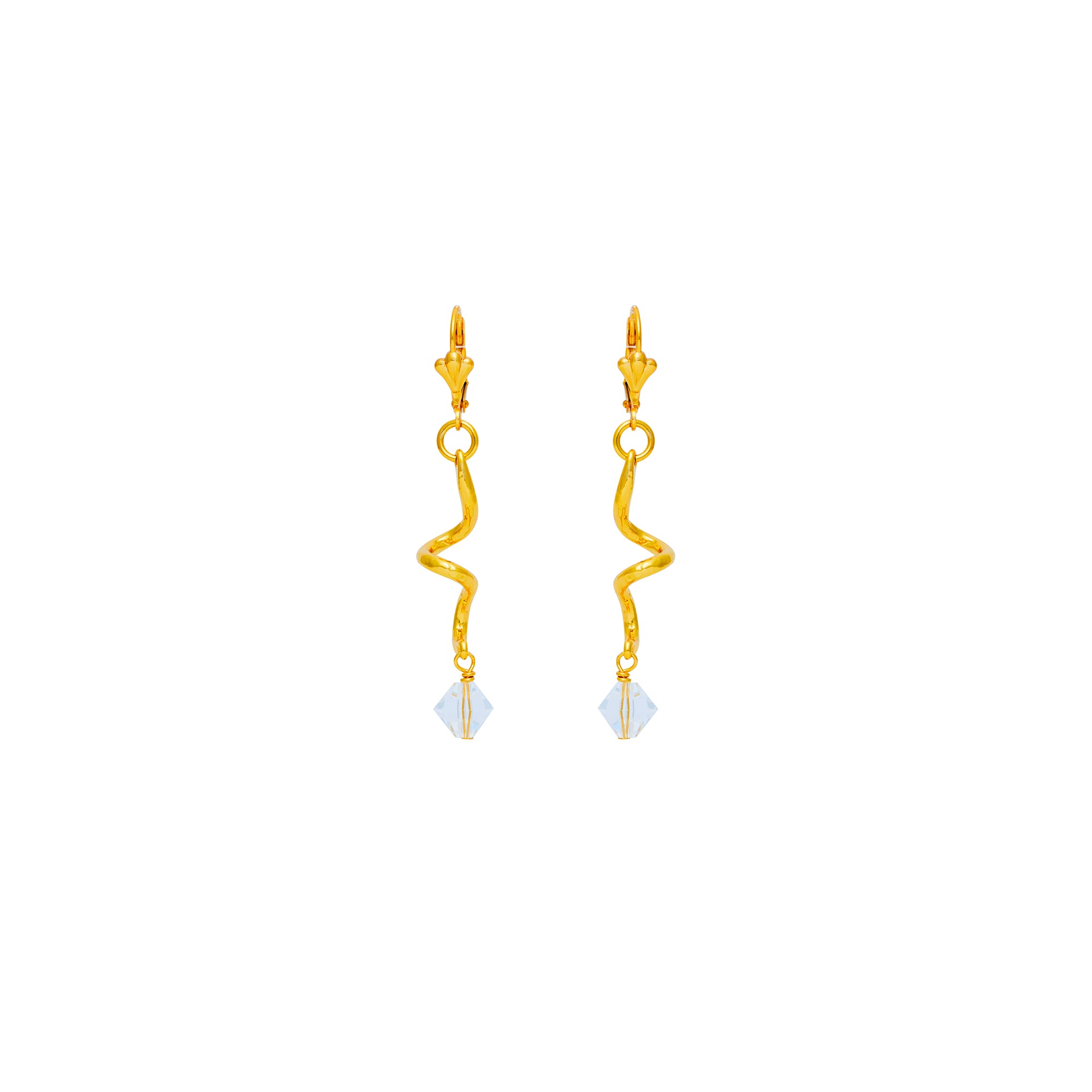 Boucles D'oreilles Percées Doré Arabesque