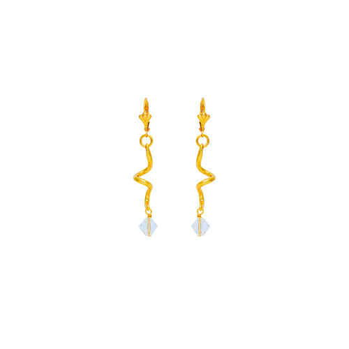 Boucles D'oreilles Percées Doré Arabesque
