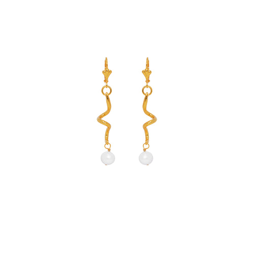 Boucles D'oreilles Percées Doré Arabesque