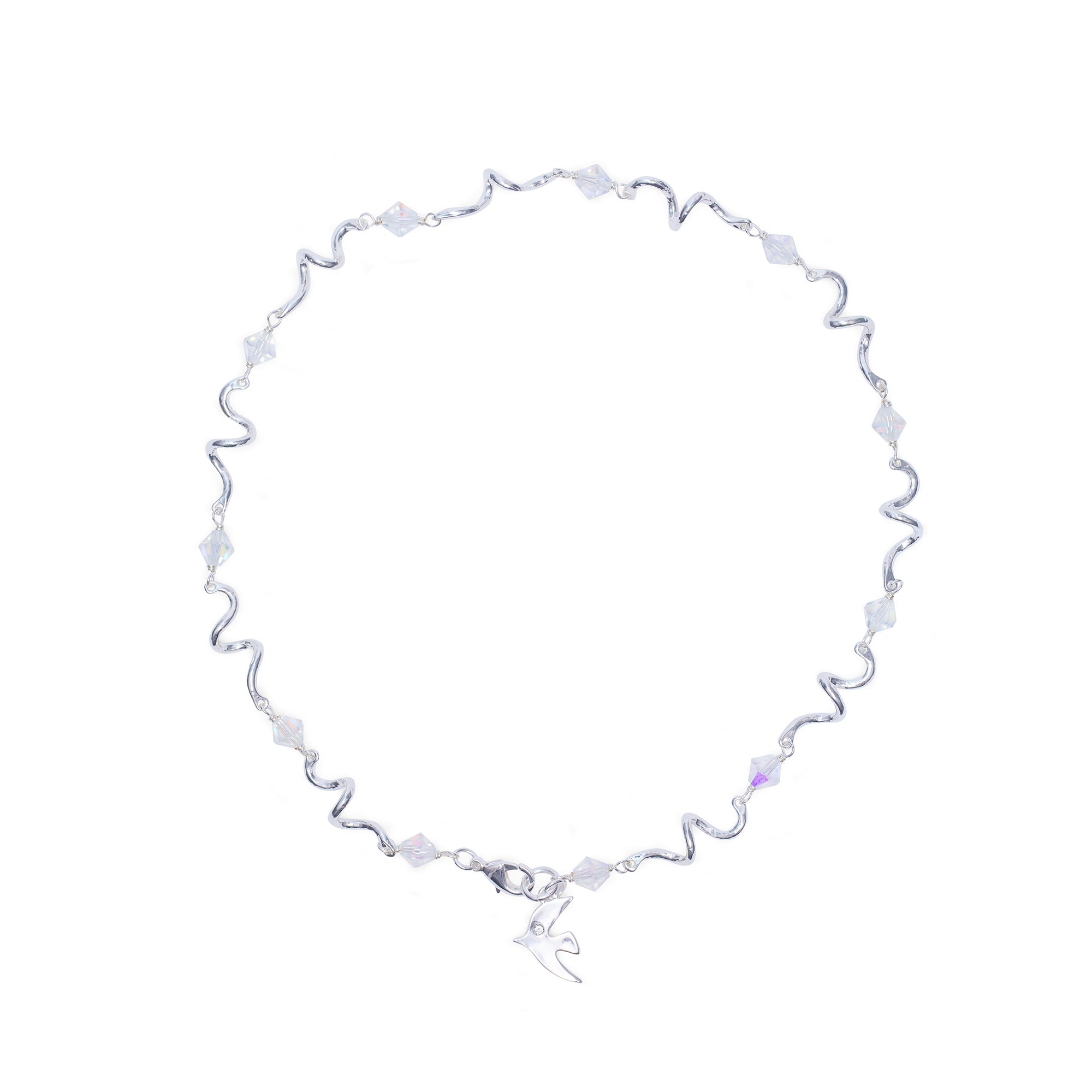Collier  Argenté Arabesque