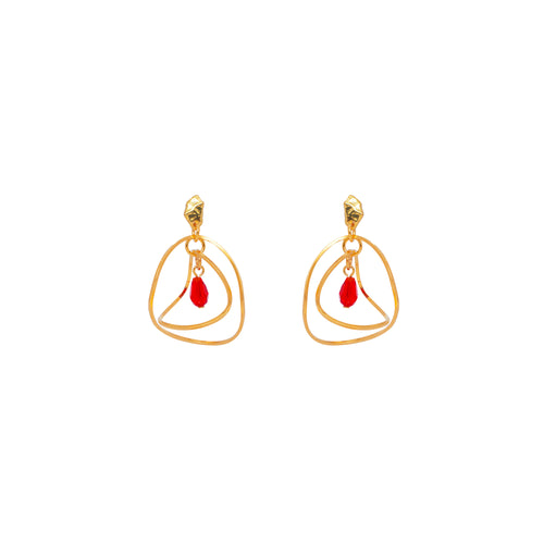 Boucles D'oreilles Percées Doré Maitika