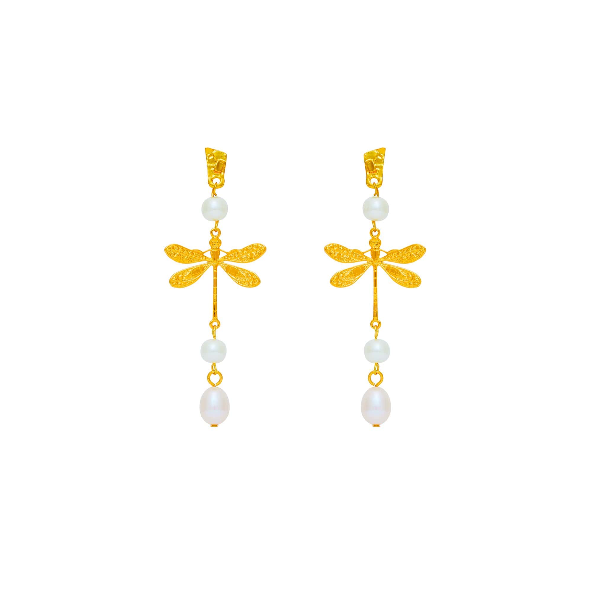 Maitika Gold Plated Pierced Earrings