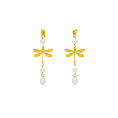 Maitika Gold Plated Pierced Earrings