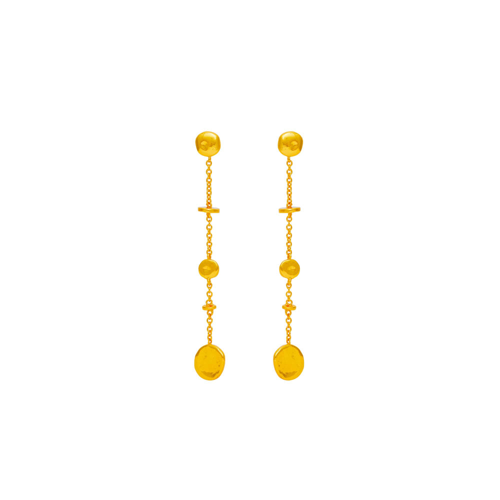 Milky Way Gold Pierced Earrings