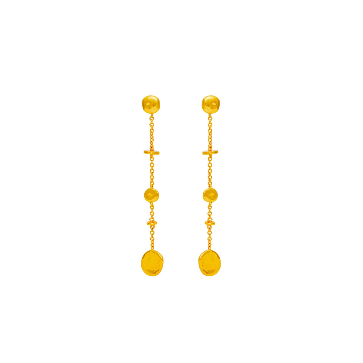 Milky Way Gold Pierced Earrings