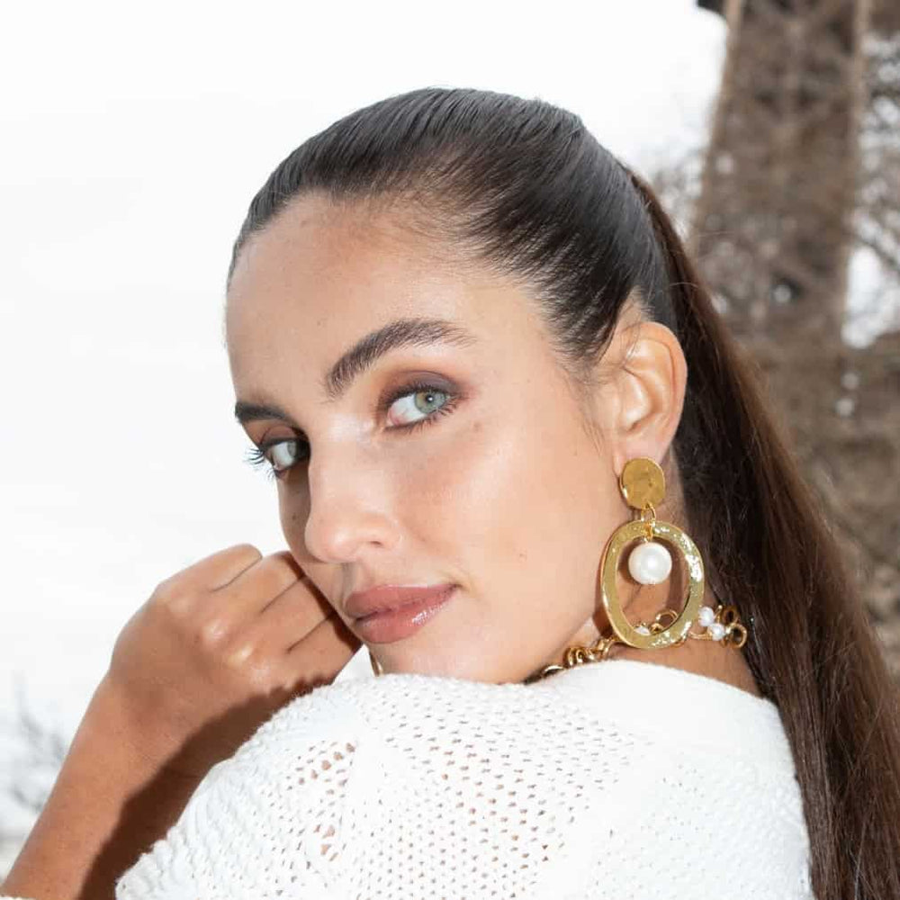 Boucles D'oreilles Clips Doré Mille Et Une Nuit